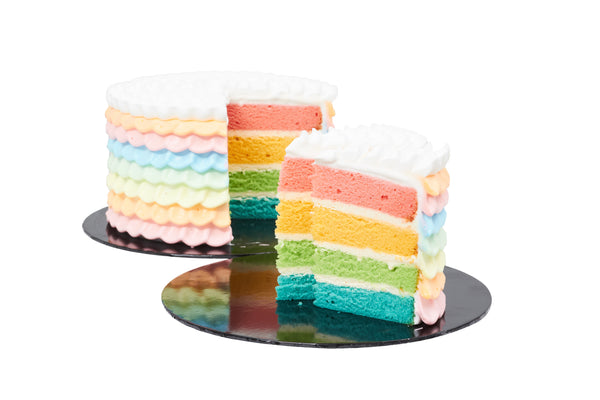 Rainbow Ruffled Cake