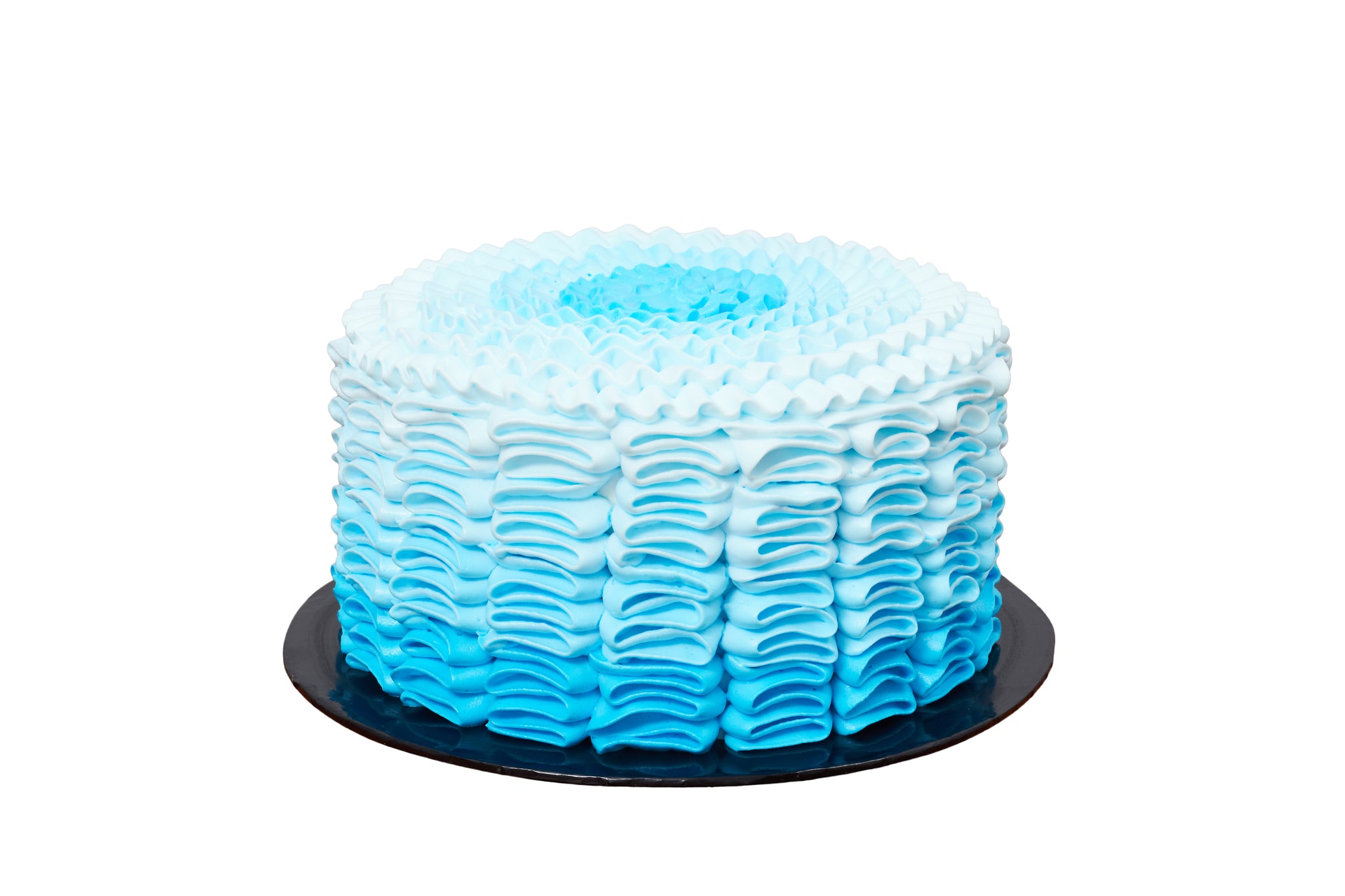 Blue Ocean Ruffled Cake