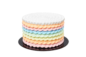 Rainbow Ruffled Cake